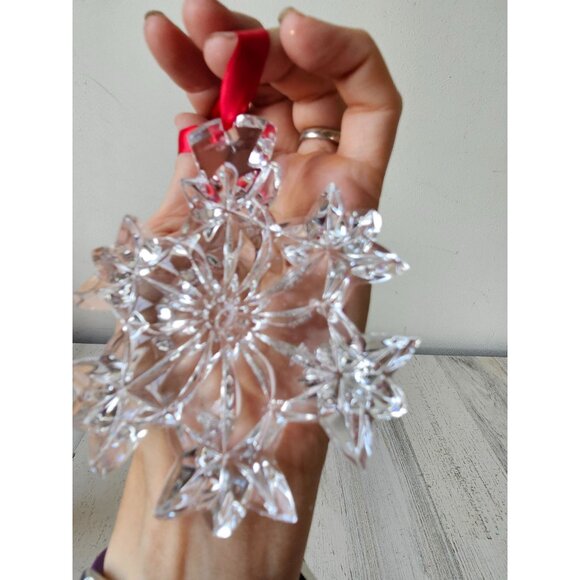 Waterford snowflake snowstar Crystal ornament Xmas tree - Picture 4 of 7